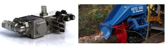 Proportional flow control valve for double and single acting consumers